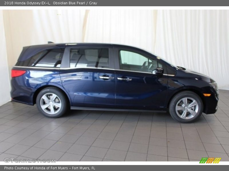Obsidian Blue Pearl / Gray 2018 Honda Odyssey EX-L