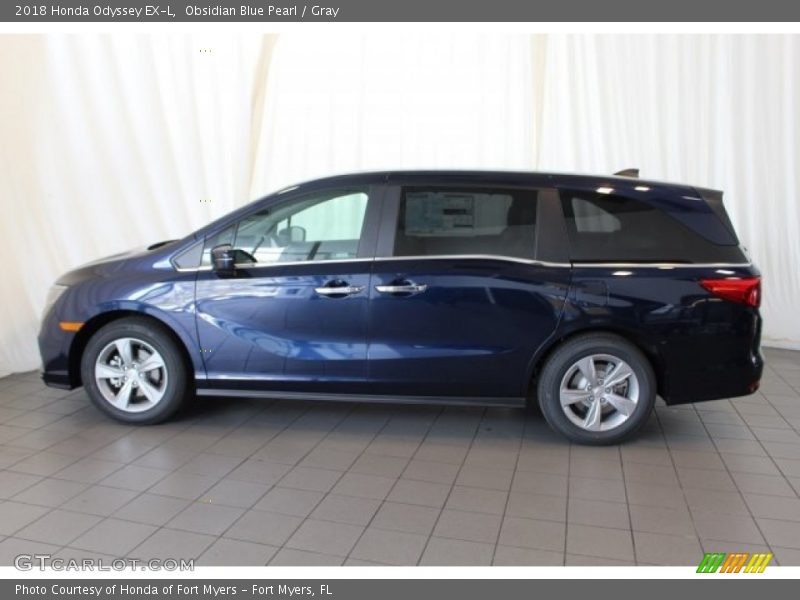 Obsidian Blue Pearl / Gray 2018 Honda Odyssey EX-L