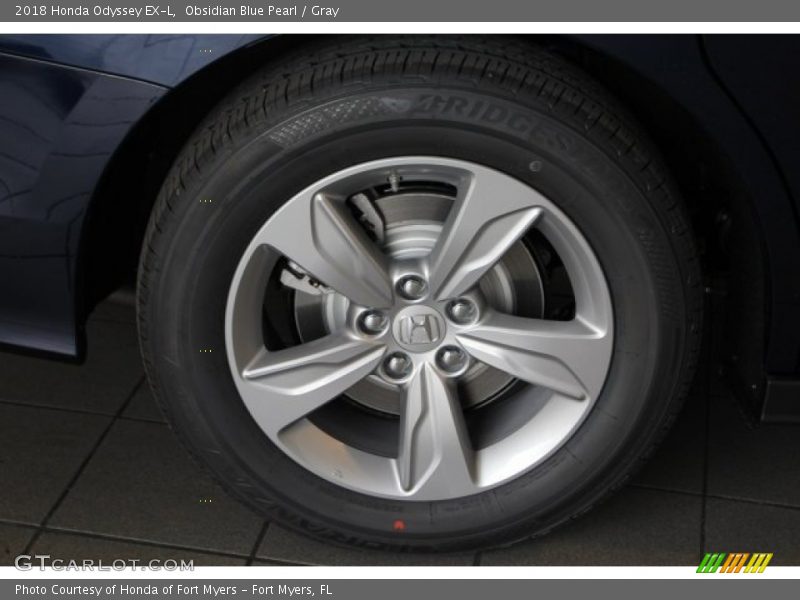 Obsidian Blue Pearl / Gray 2018 Honda Odyssey EX-L