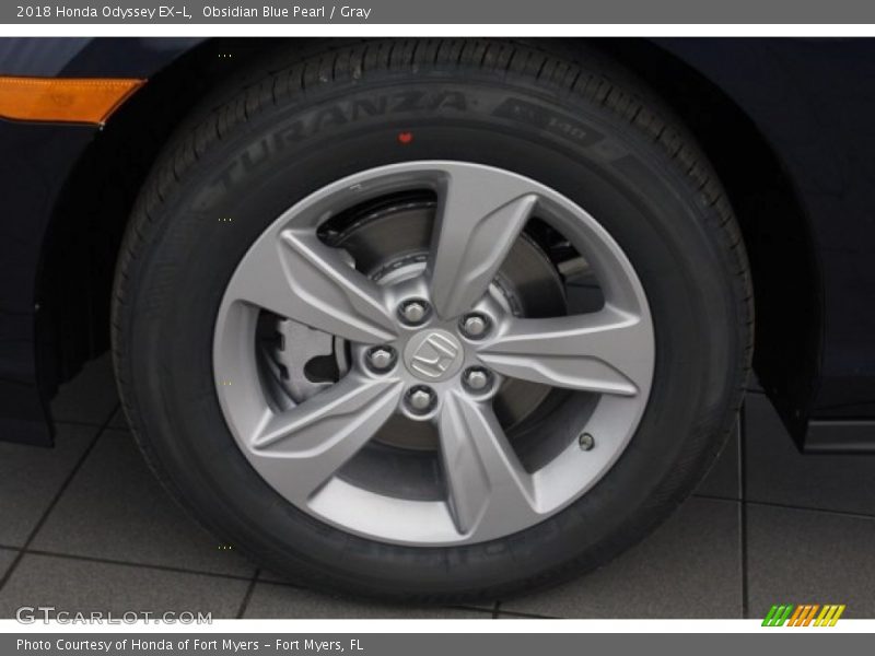 Obsidian Blue Pearl / Gray 2018 Honda Odyssey EX-L