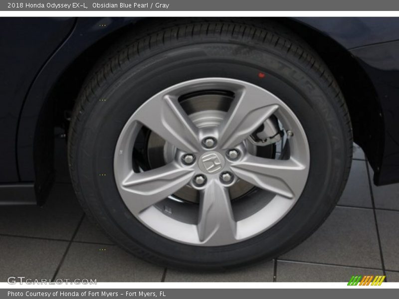 Obsidian Blue Pearl / Gray 2018 Honda Odyssey EX-L