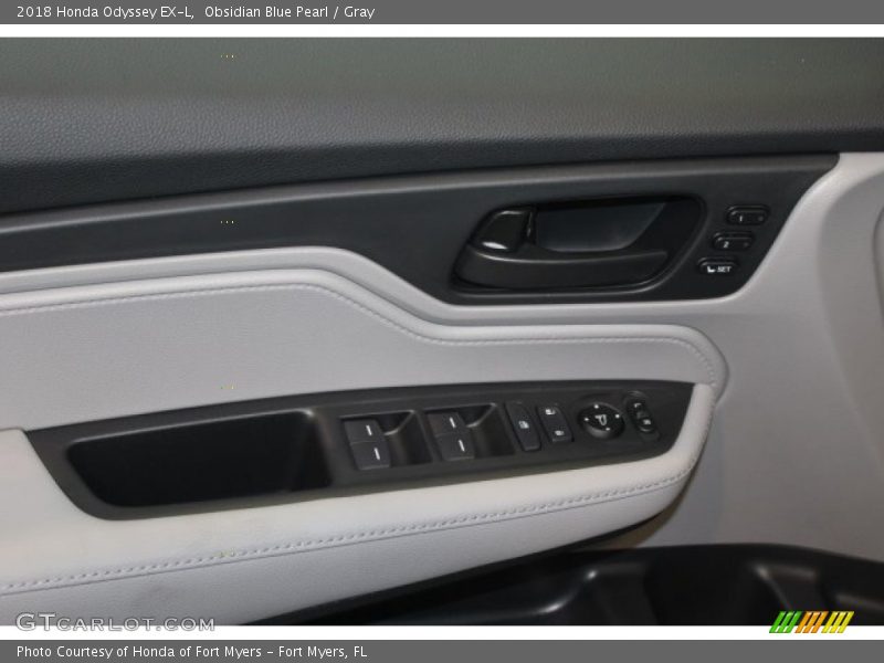 Obsidian Blue Pearl / Gray 2018 Honda Odyssey EX-L