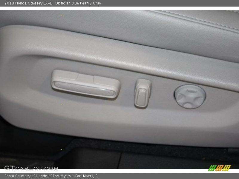 Obsidian Blue Pearl / Gray 2018 Honda Odyssey EX-L