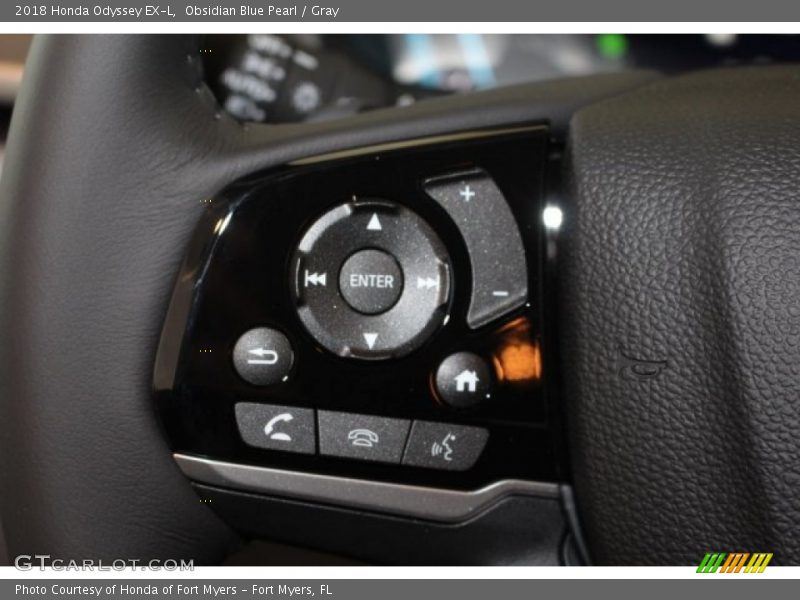 Obsidian Blue Pearl / Gray 2018 Honda Odyssey EX-L