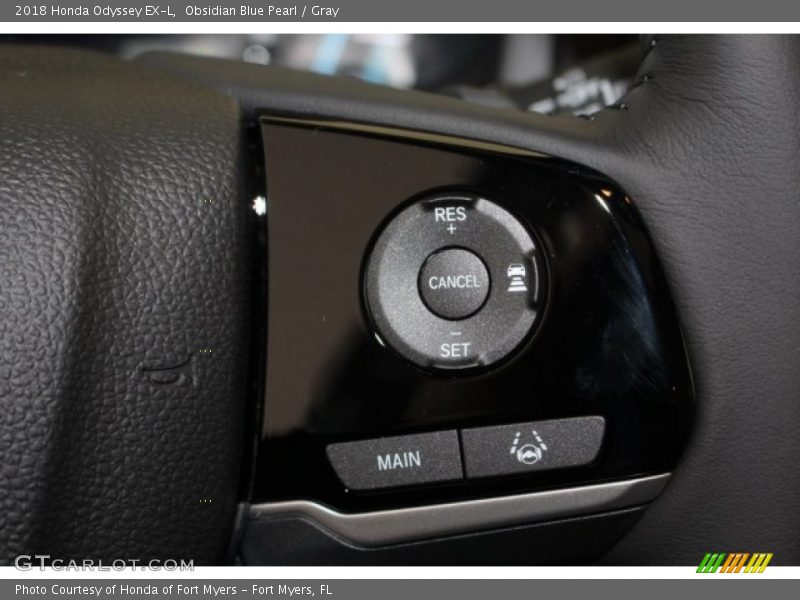 Obsidian Blue Pearl / Gray 2018 Honda Odyssey EX-L