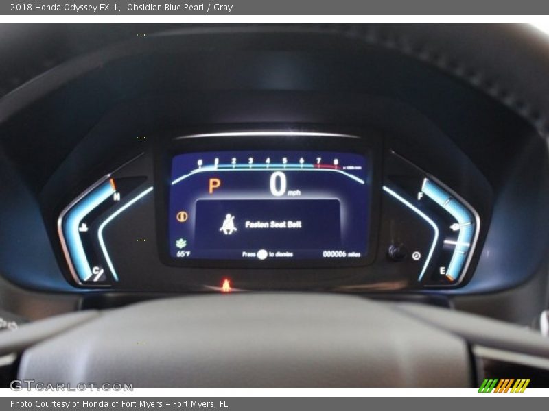 Obsidian Blue Pearl / Gray 2018 Honda Odyssey EX-L