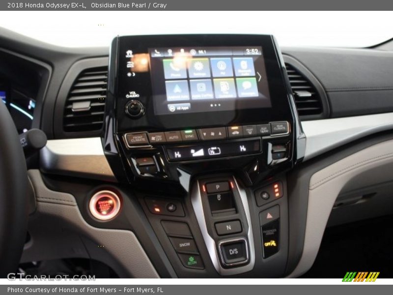 Obsidian Blue Pearl / Gray 2018 Honda Odyssey EX-L