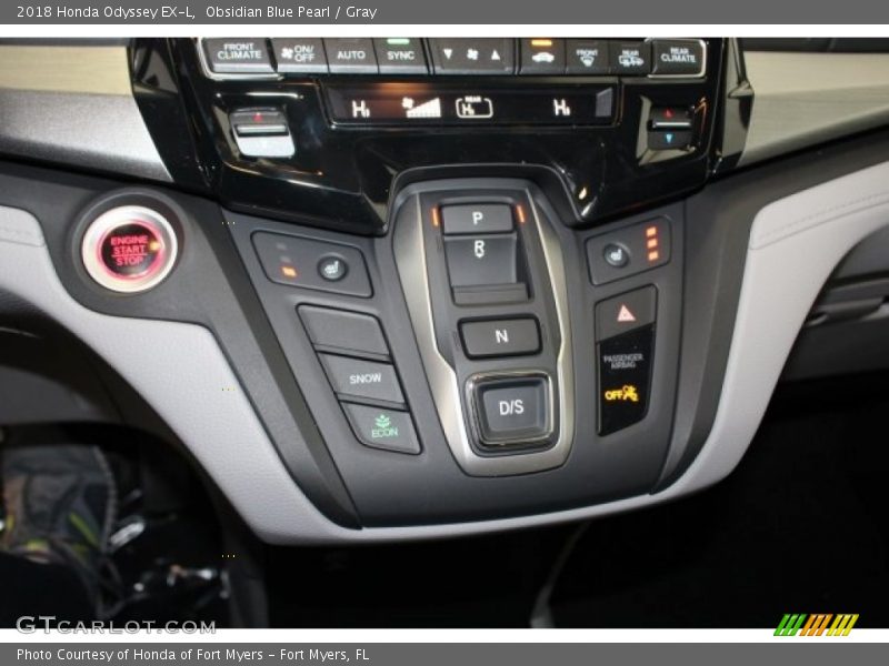 Obsidian Blue Pearl / Gray 2018 Honda Odyssey EX-L