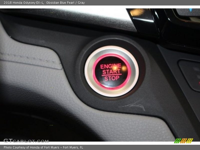 Obsidian Blue Pearl / Gray 2018 Honda Odyssey EX-L