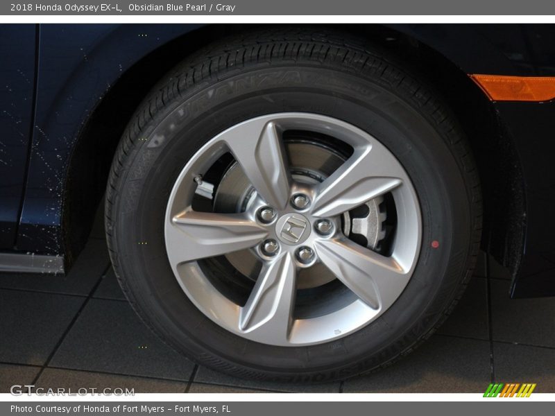 Obsidian Blue Pearl / Gray 2018 Honda Odyssey EX-L