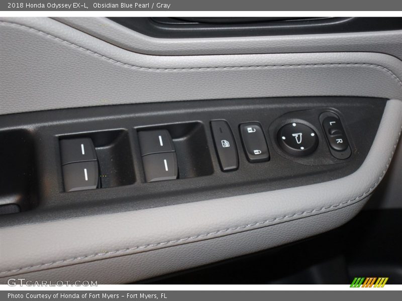 Obsidian Blue Pearl / Gray 2018 Honda Odyssey EX-L