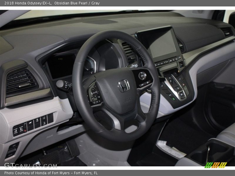 Obsidian Blue Pearl / Gray 2018 Honda Odyssey EX-L