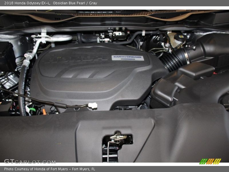 Obsidian Blue Pearl / Gray 2018 Honda Odyssey EX-L