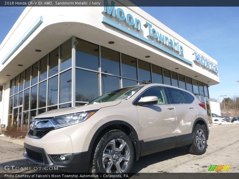 Sandstorm Metallic / Ivory 2018 Honda CR-V EX AWD