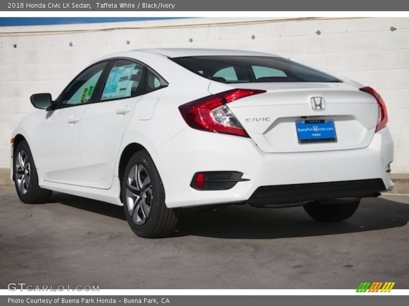 Taffeta White / Black/Ivory 2018 Honda Civic LX Sedan