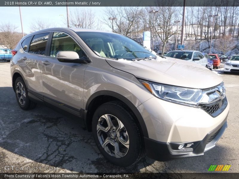 Sandstorm Metallic / Ivory 2018 Honda CR-V EX AWD