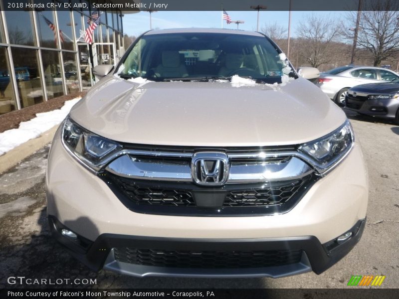 Sandstorm Metallic / Ivory 2018 Honda CR-V EX AWD