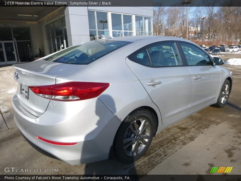 Symphony Silver / Black 2018 Hyundai Elantra Value Edition