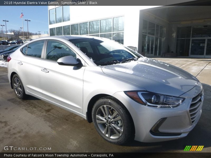 Symphony Silver / Black 2018 Hyundai Elantra Value Edition