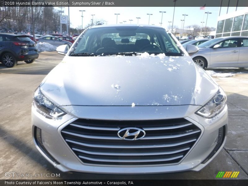 Symphony Silver / Black 2018 Hyundai Elantra Value Edition