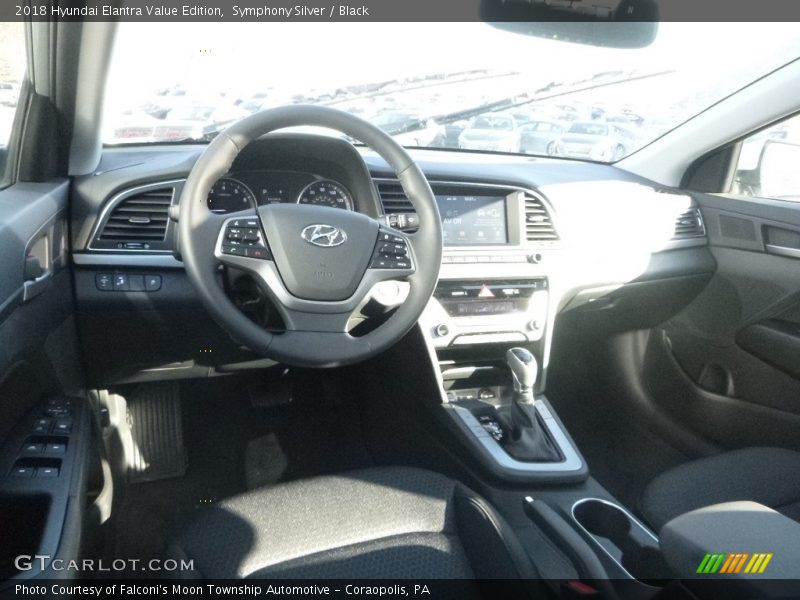 Symphony Silver / Black 2018 Hyundai Elantra Value Edition