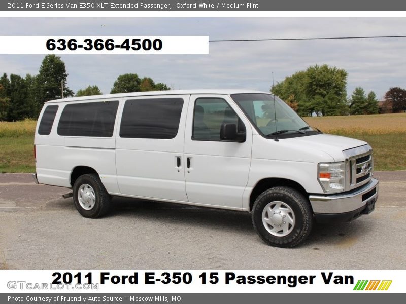 Oxford White / Medium Flint 2011 Ford E Series Van E350 XLT Extended Passenger