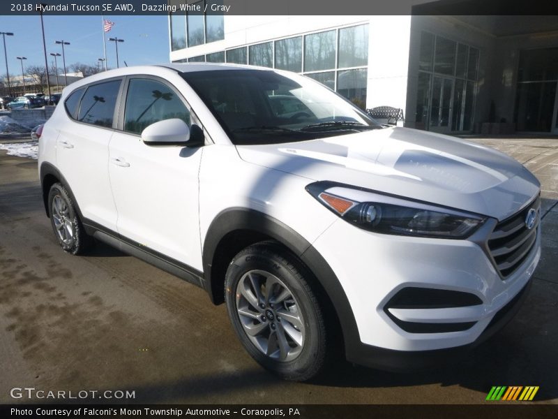Dazzling White / Gray 2018 Hyundai Tucson SE AWD
