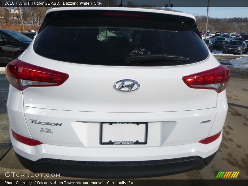 Dazzling White / Gray 2018 Hyundai Tucson SE AWD