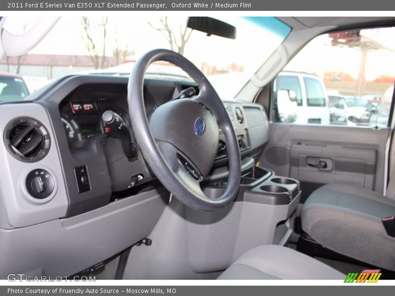 Oxford White / Medium Flint 2011 Ford E Series Van E350 XLT Extended Passenger