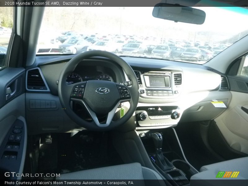 Dazzling White / Gray 2018 Hyundai Tucson SE AWD