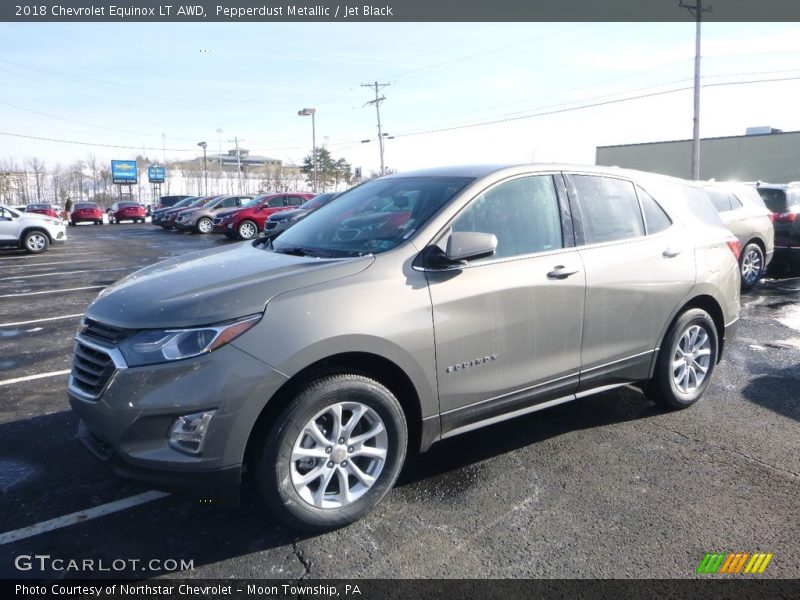 Pepperdust Metallic / Jet Black 2018 Chevrolet Equinox LT AWD