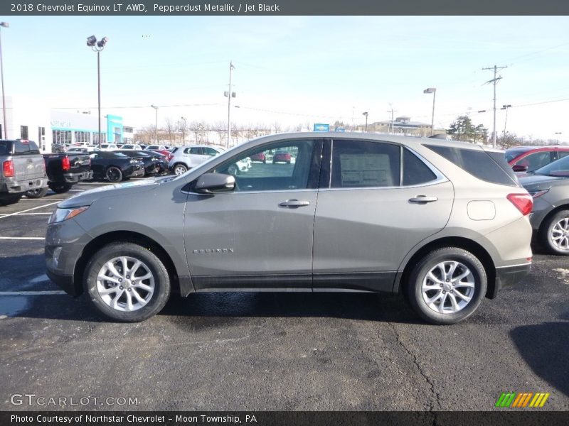 Pepperdust Metallic / Jet Black 2018 Chevrolet Equinox LT AWD