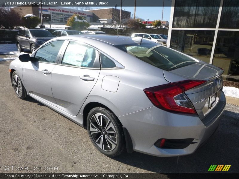 Lunar Silver Metallic / Black 2018 Honda Civic EX-T Sedan