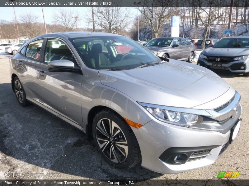 Lunar Silver Metallic / Black 2018 Honda Civic EX-T Sedan