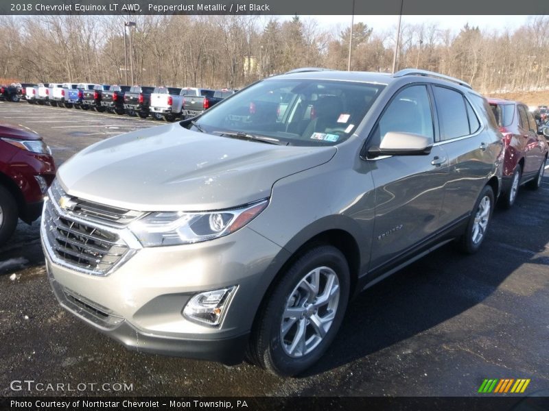 Pepperdust Metallic / Jet Black 2018 Chevrolet Equinox LT AWD