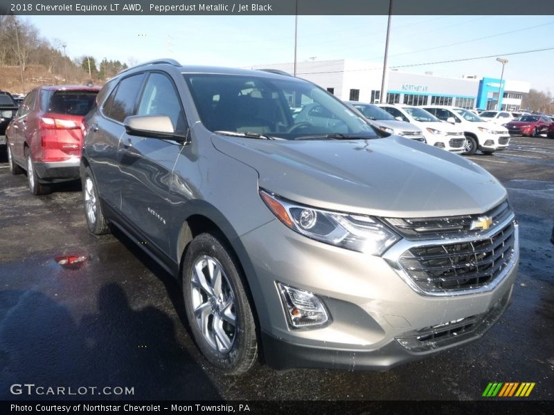 Pepperdust Metallic / Jet Black 2018 Chevrolet Equinox LT AWD