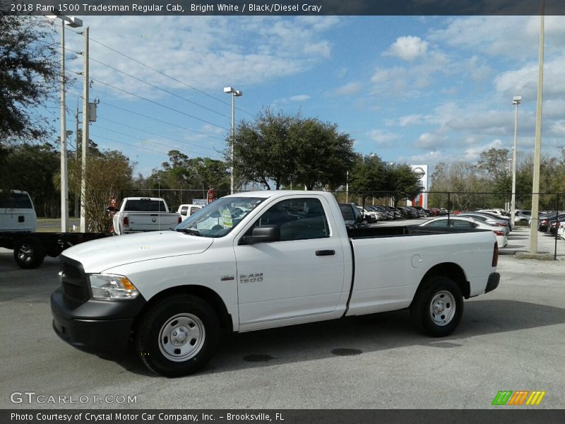 Bright White / Black/Diesel Gray 2018 Ram 1500 Tradesman Regular Cab