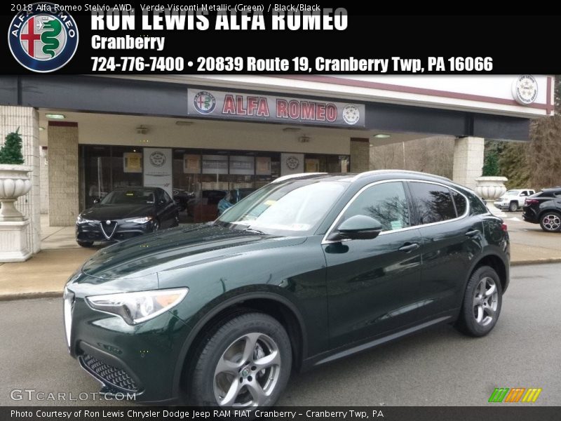 Verde Visconti Metallic (Green) / Black/Black 2018 Alfa Romeo Stelvio AWD