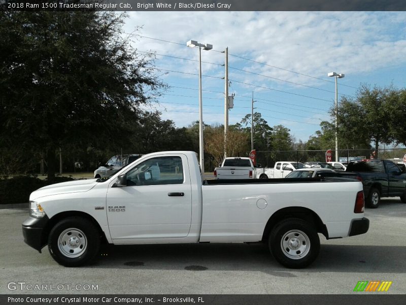 Bright White / Black/Diesel Gray 2018 Ram 1500 Tradesman Regular Cab