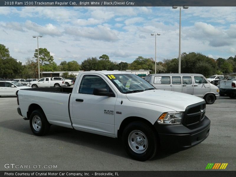 Bright White / Black/Diesel Gray 2018 Ram 1500 Tradesman Regular Cab