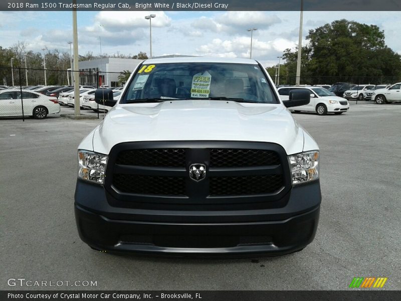 Bright White / Black/Diesel Gray 2018 Ram 1500 Tradesman Regular Cab