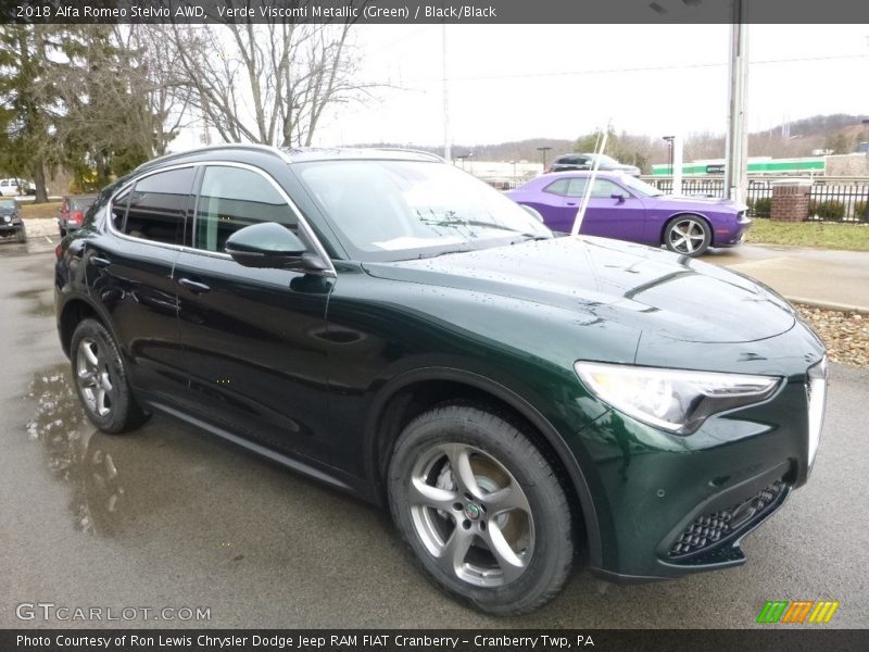 Verde Visconti Metallic (Green) / Black/Black 2018 Alfa Romeo Stelvio AWD