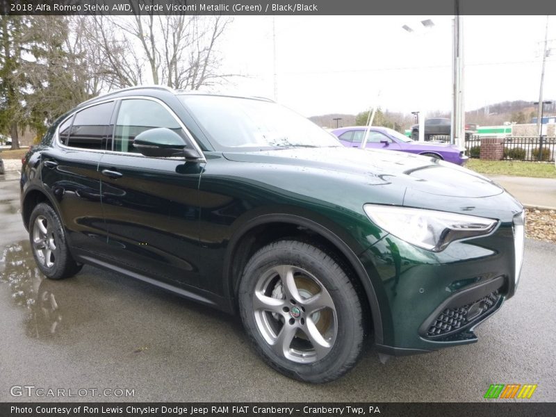 Verde Visconti Metallic (Green) / Black/Black 2018 Alfa Romeo Stelvio AWD