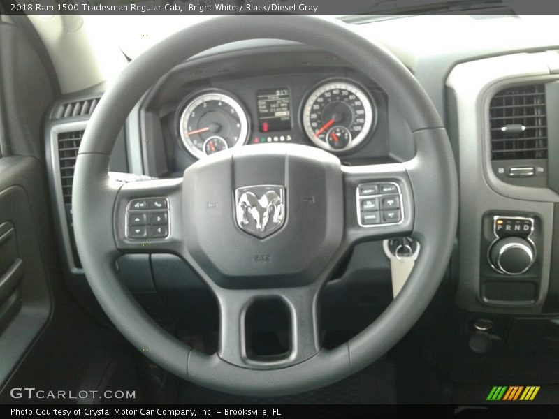 Bright White / Black/Diesel Gray 2018 Ram 1500 Tradesman Regular Cab