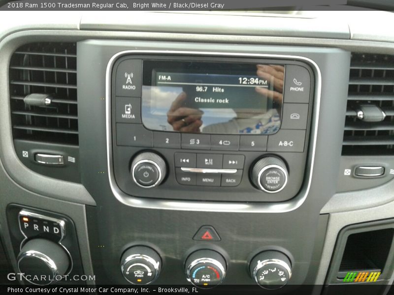 Bright White / Black/Diesel Gray 2018 Ram 1500 Tradesman Regular Cab
