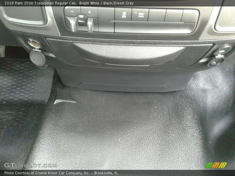 Bright White / Black/Diesel Gray 2018 Ram 1500 Tradesman Regular Cab