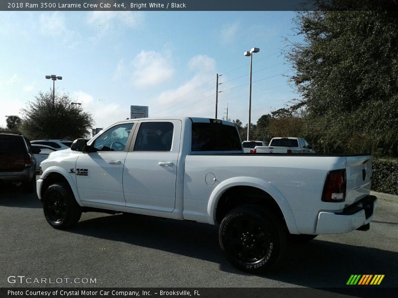 Bright White / Black 2018 Ram 3500 Laramie Crew Cab 4x4