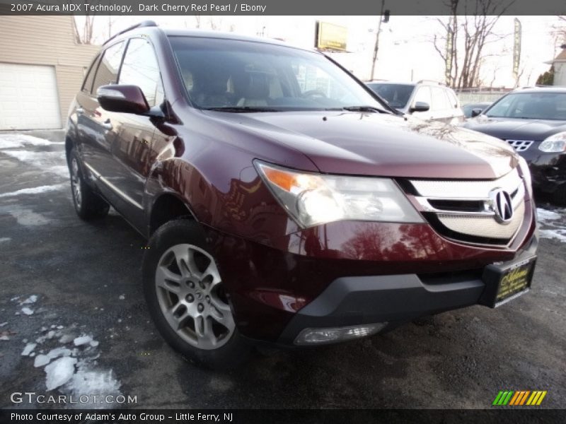 Dark Cherry Red Pearl / Ebony 2007 Acura MDX Technology