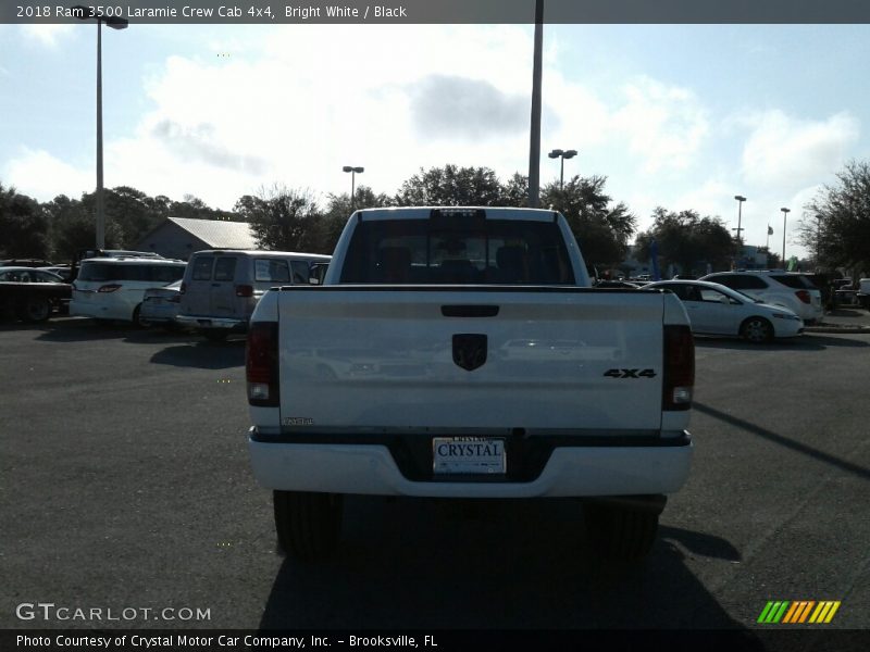 Bright White / Black 2018 Ram 3500 Laramie Crew Cab 4x4