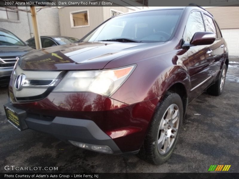 Dark Cherry Red Pearl / Ebony 2007 Acura MDX Technology